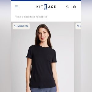 Kit and Ace Good Feels Pocket Tees (2) Size Medium. $50 for both